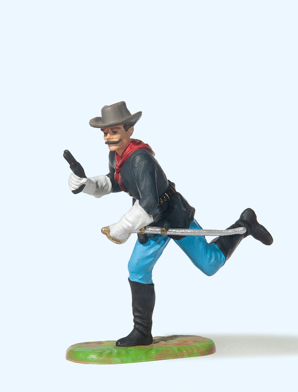 Preiser US Government Soldier Storming with Revolver Figure PR54751