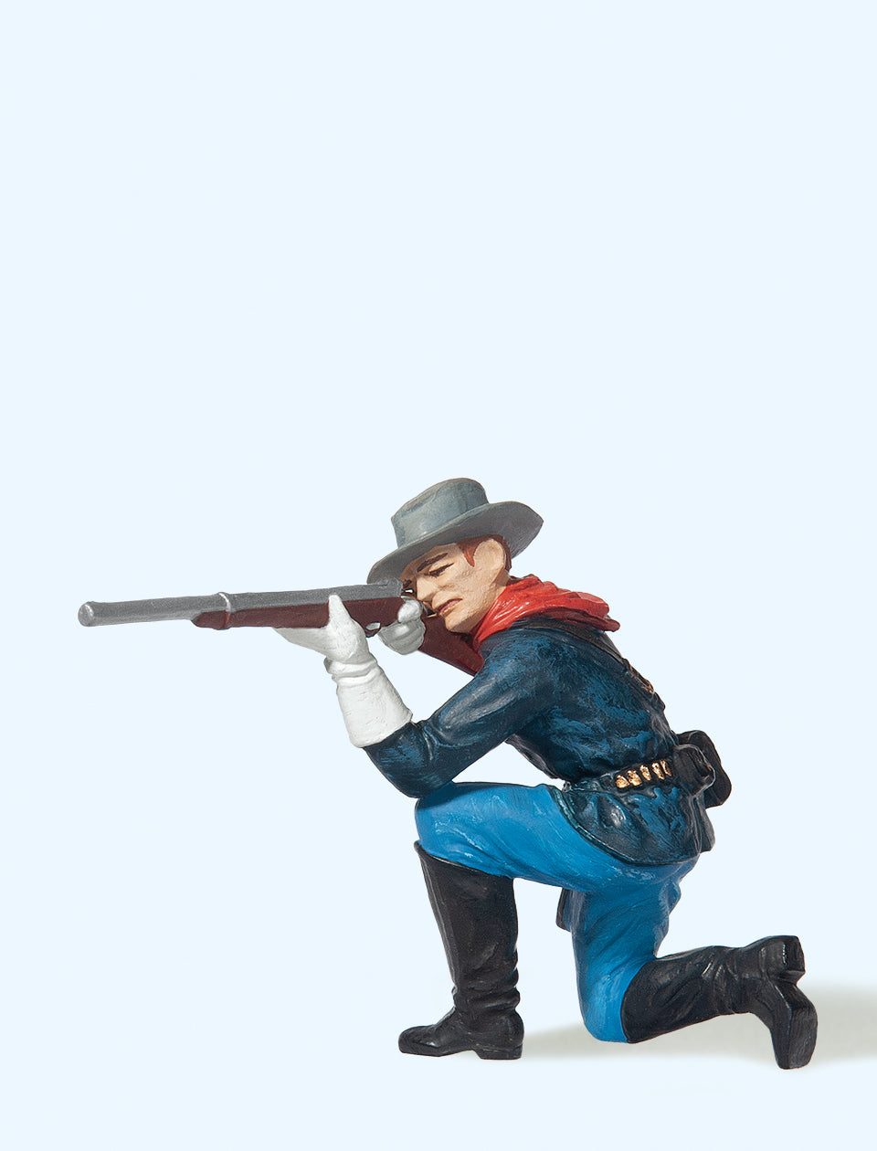 Preiser US Government Soldier Kneeling with Gun Figure PR54752