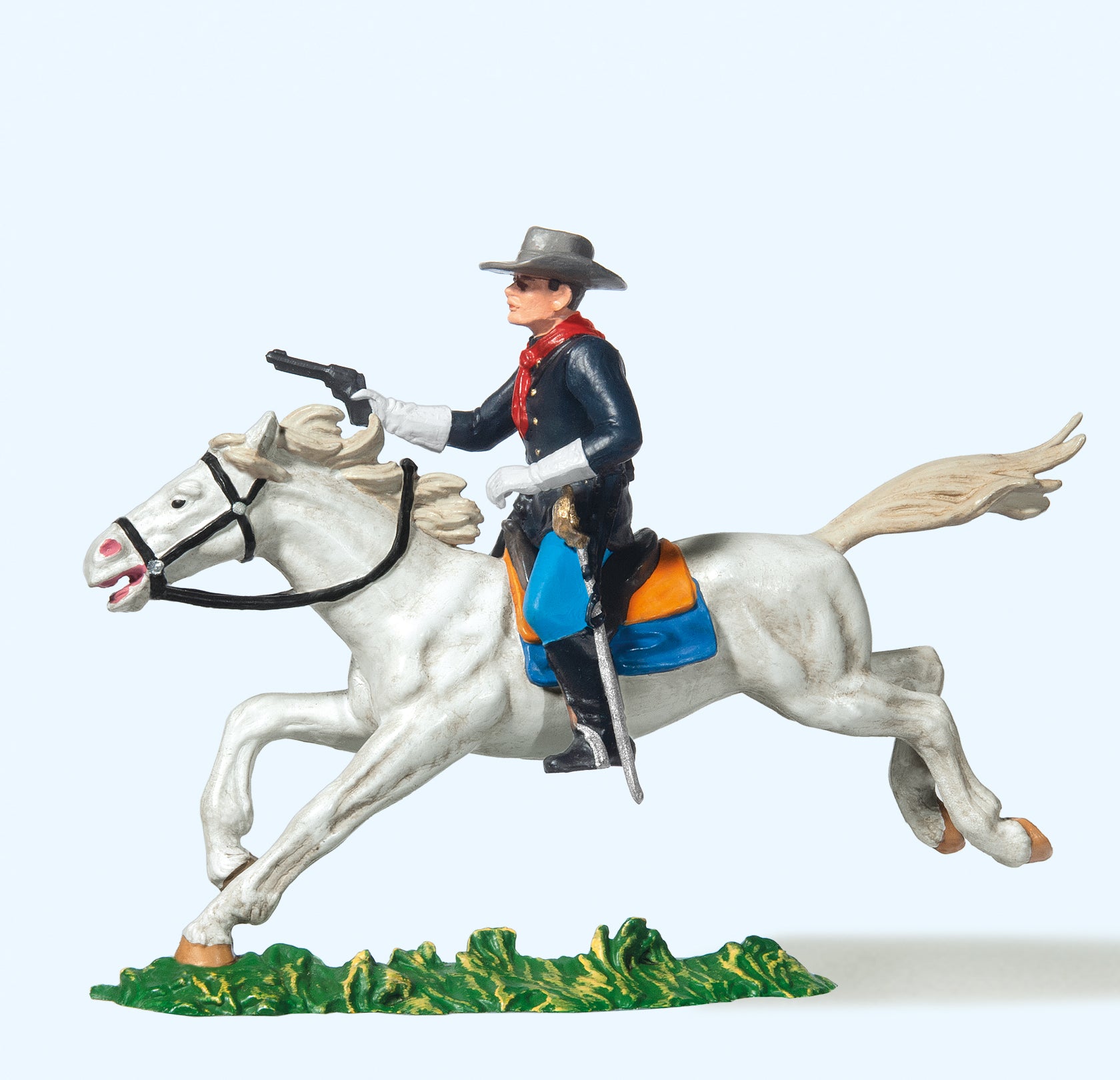 Preiser US Government Soldier Riding with Revolver Figure PR54753