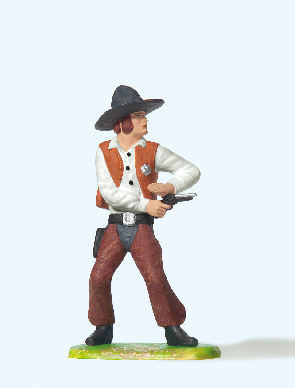 Preiser Cowboy Standing with Revolver Figure PR54805