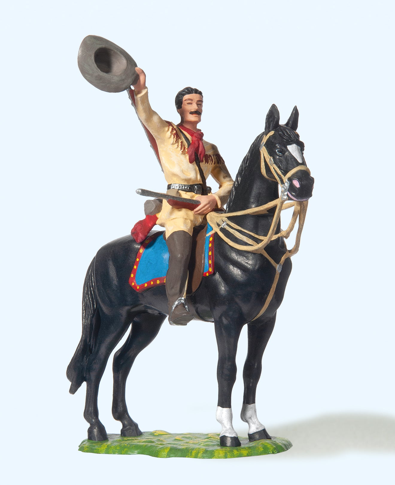 Preiser Karl May Old Shatterhand on Horseback Figure PR54963