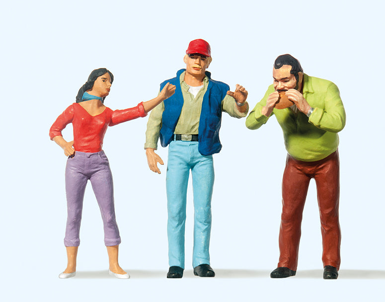 Preiser Truckers (2) and Hitchhiker Figure Set PR57004