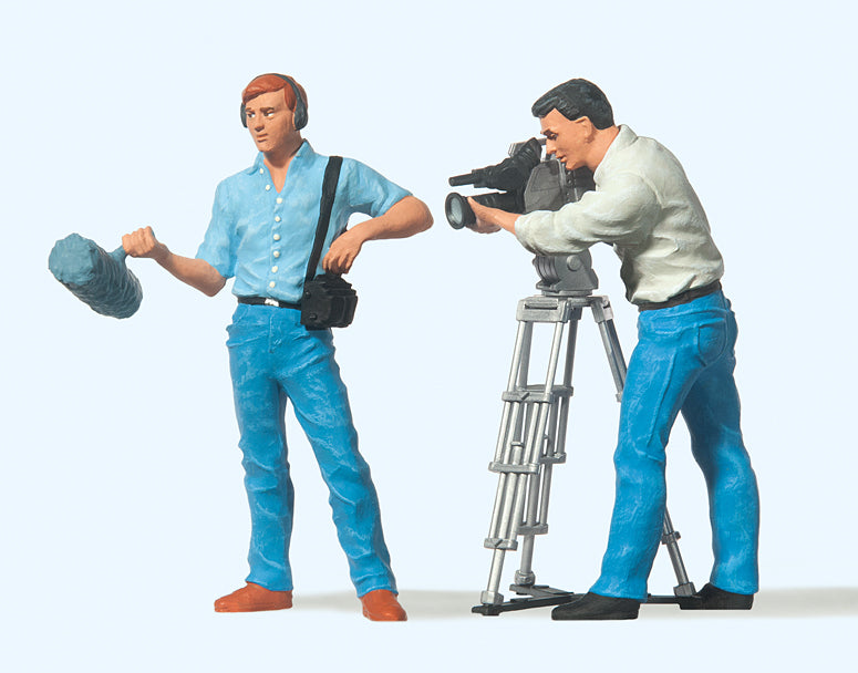 Preiser Television Crew (2) and Accessories Figure Set PR57104
