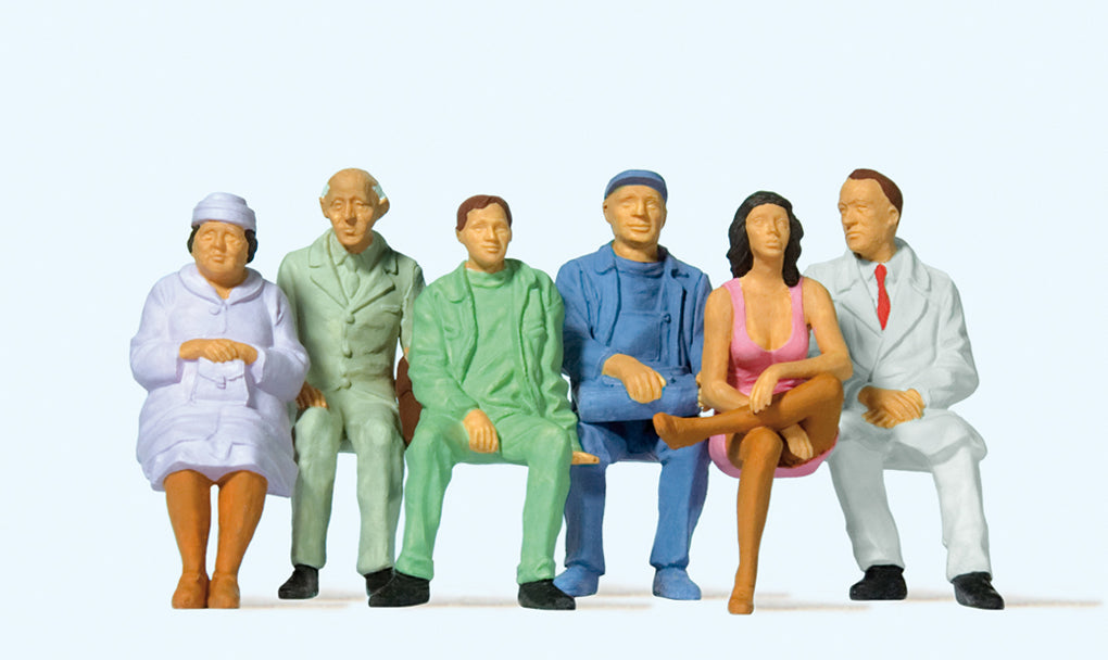 Preiser Seated Passengers (6) Figure Set PR63200 - Access Models