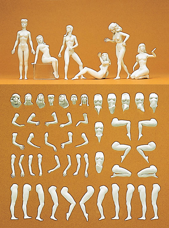 Preiser Eve Combination Kit (7) Unpainted Figures PR63901