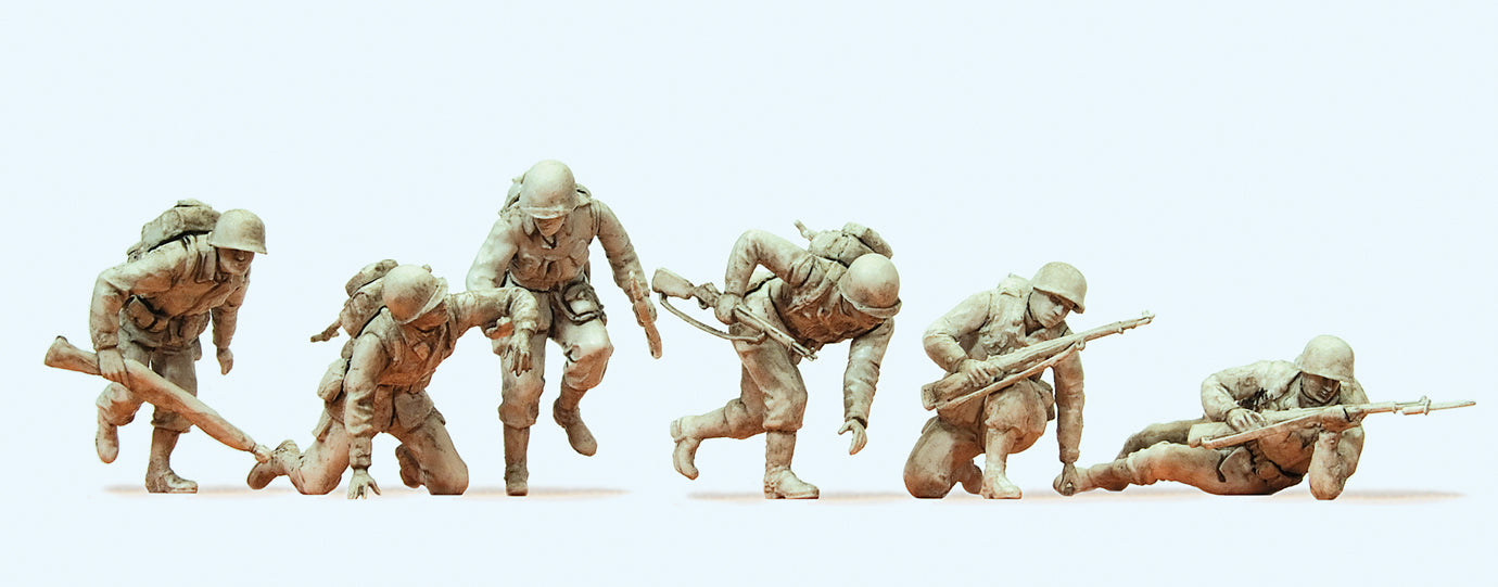 Preiser US Infantry D Day 1944 (6) Kit PR64017