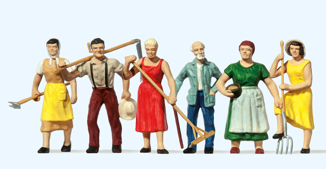 Preiser Farm Workers (6) Figure Set PR65307