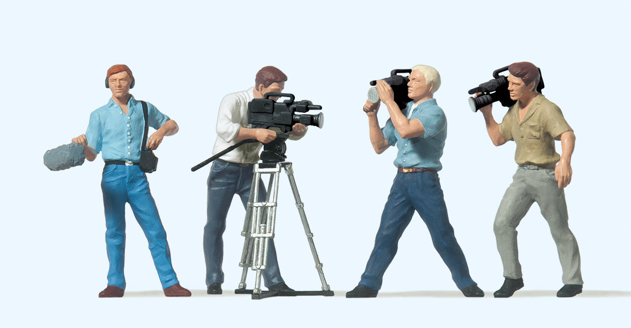 Preiser Television Crew (4) Figure Set PR65340