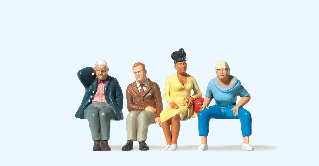 Preiser Seated Travellers (4) Figure Set PR65350