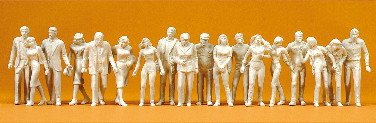 Preiser Passers By (18) Unpainted Figures PR65601