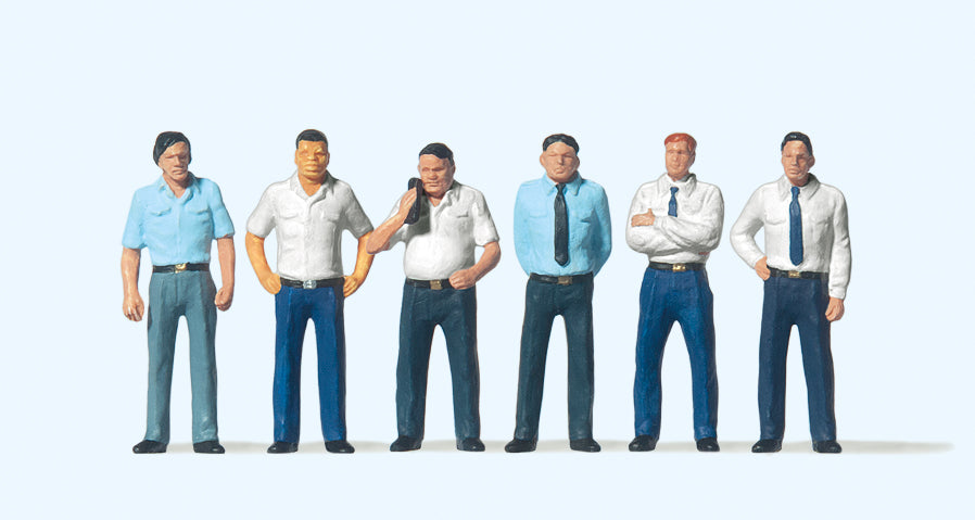 Preiser Airport Employees Standing (6) Exclusive Figure Set PR72411