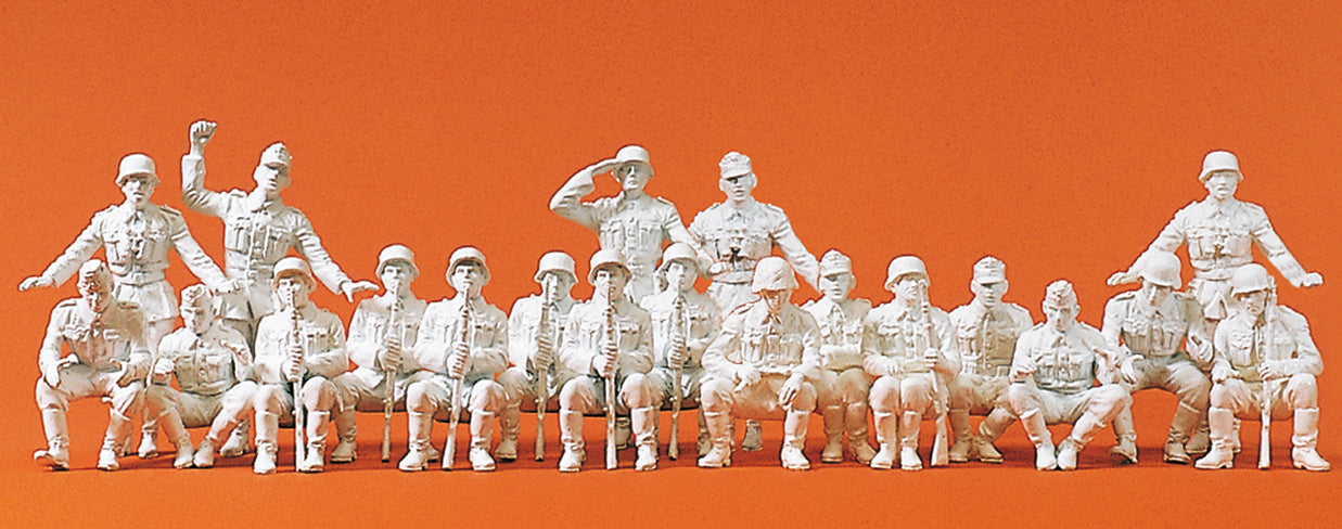 Preiser German Reich 1939-45 Panzer Grenadiers (20) Kit PR72503