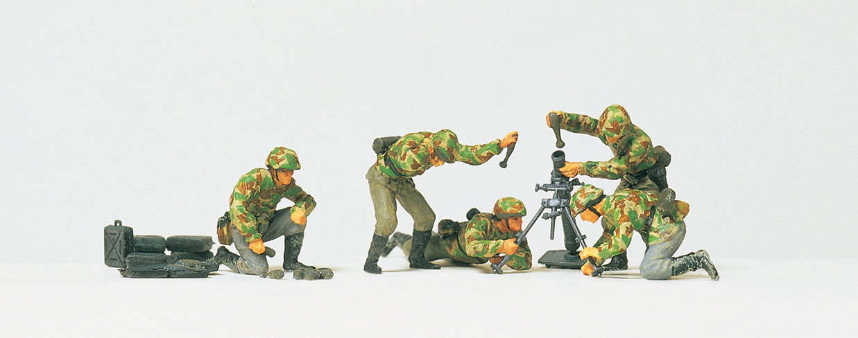 Preiser German Reich 1939-45 Trench Mortar Crew (5) Kit PR72517