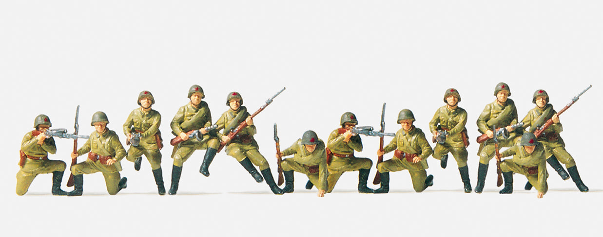 Preiser USSR 1942 Tank Infantrymen (12) Kit PR72523