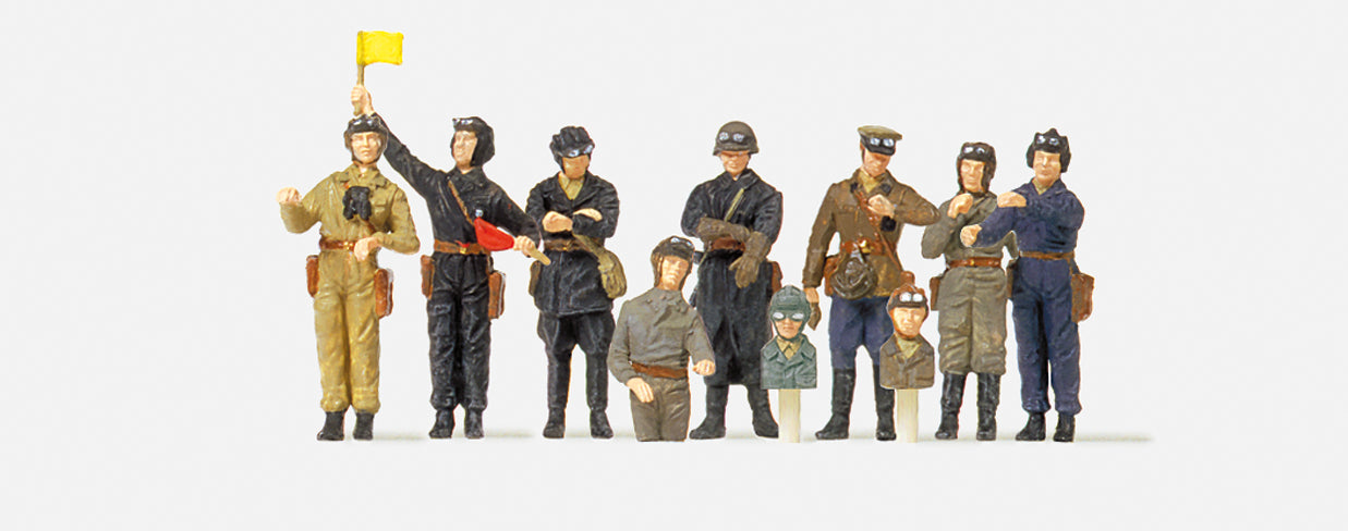 Preiser USSR 1942 Tank Crew (10) Kit PR72526