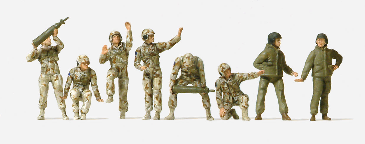 Preiser US Army 2000 Tank Crew (8) Kit PR72530