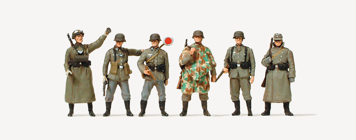 Preiser German Reich 1939-45 Military Police Guard (6) Kit PR72532