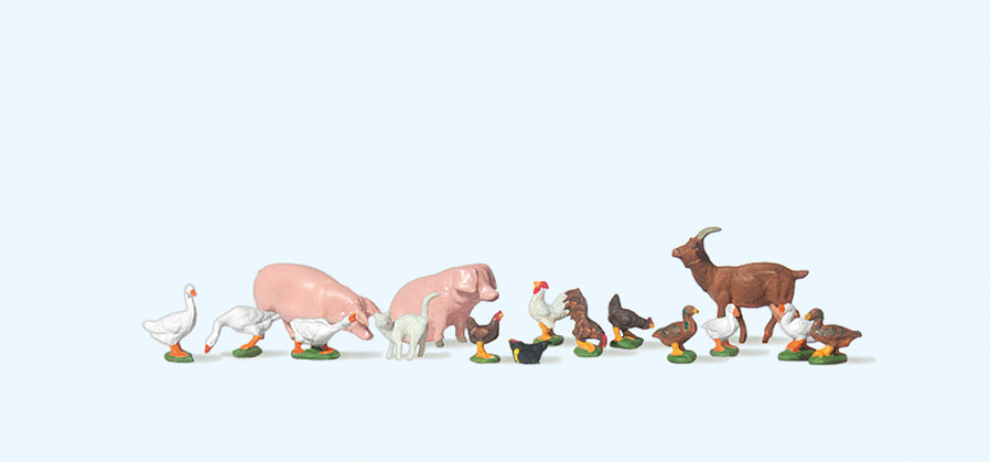Preiser Small Animals (18) Figure Set PR75014