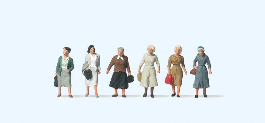 Preiser Female Commuters (6) Figure Set PR75017