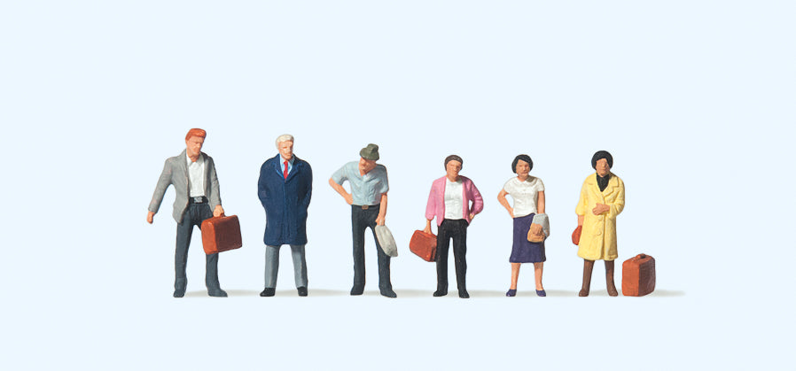 Preiser Travellers Standing (7) Figure Set PR75035