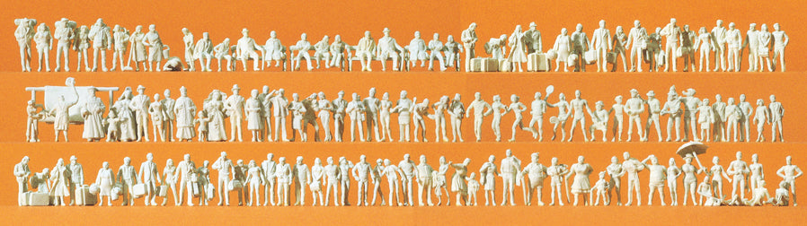 Preiser Passengers/Passers By (125) Unpainted Figures PR79006