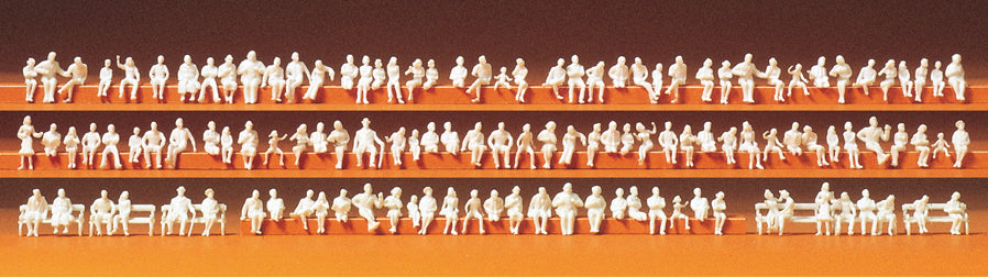 Preiser Seated Persons (120) Unpainted Figures PR79007