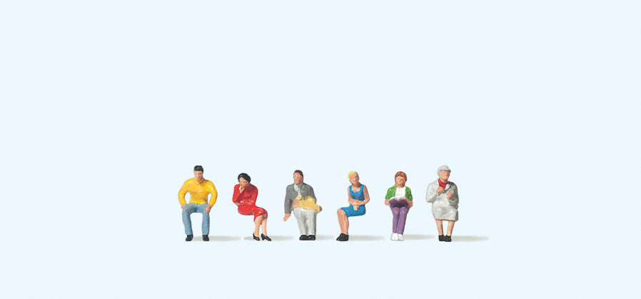Preiser Seated Persons (6) Figure Set PR79013