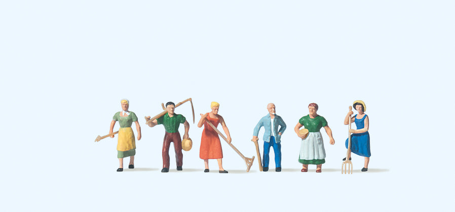 Preiser Farm Workers (6) Figure Set PR79040