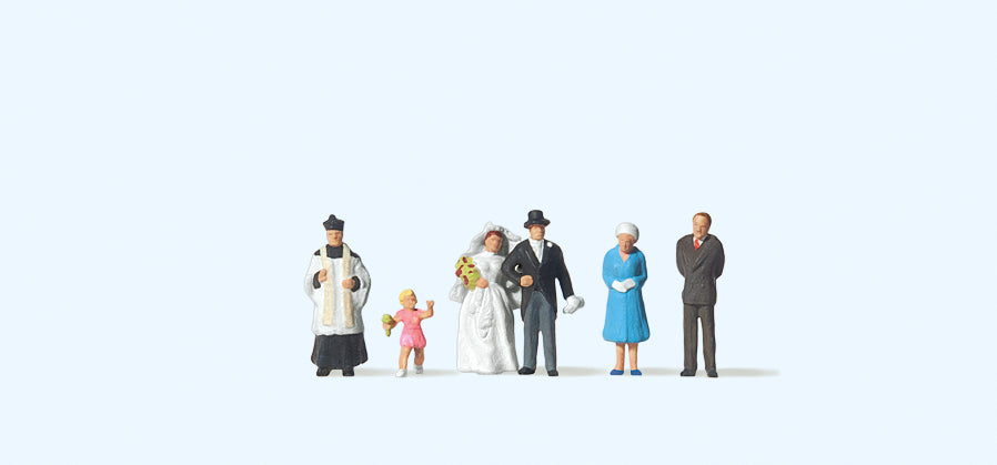 Preiser Wedding Group Catholic (6) Figure Set PR79058