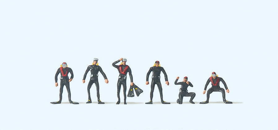 Preiser Divers (6) Figure Set PR79088
