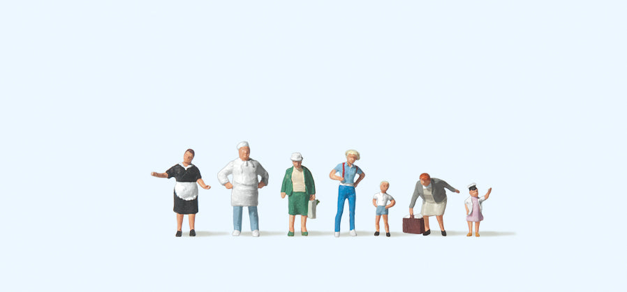 Preiser Krause the Baker with Family/Customers Figure Set PR79097
