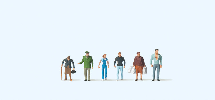 Preiser Policeman/Passers By (6) Figure Set PR79111