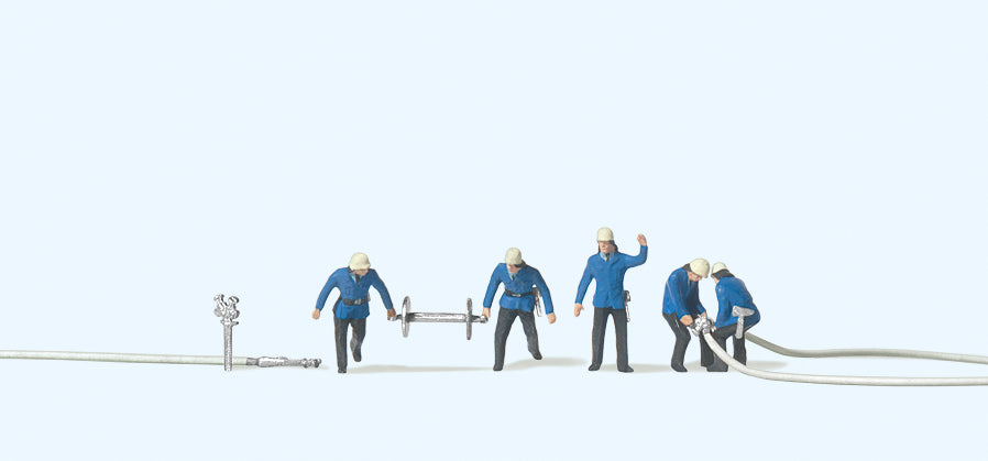 Preiser Firemen (5) Figure Set PR79117