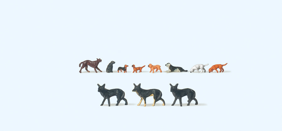 Preiser Dogs (11) Figure Set PR79122
