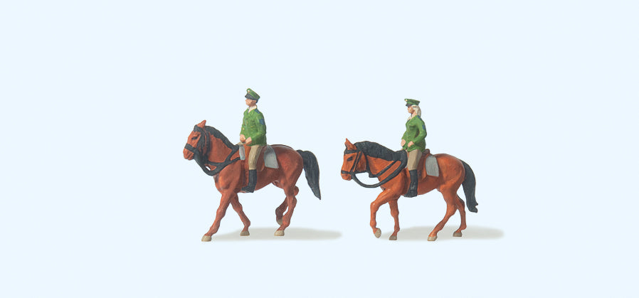 Preiser Police on Horseback (2) Figure Set PR79139