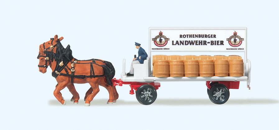 Preiser Horse Drawn Brewery Wagon PR79478