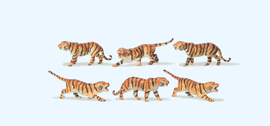Preiser Circus Tigers (6) Figure Set PR79714
