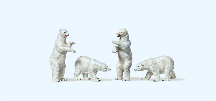 Preiser Circus Polar Bears (4) Figure Set PR79716