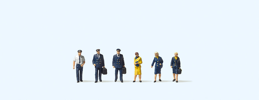 Preiser Civil Airline Personnel (6) Figure Set PR80912