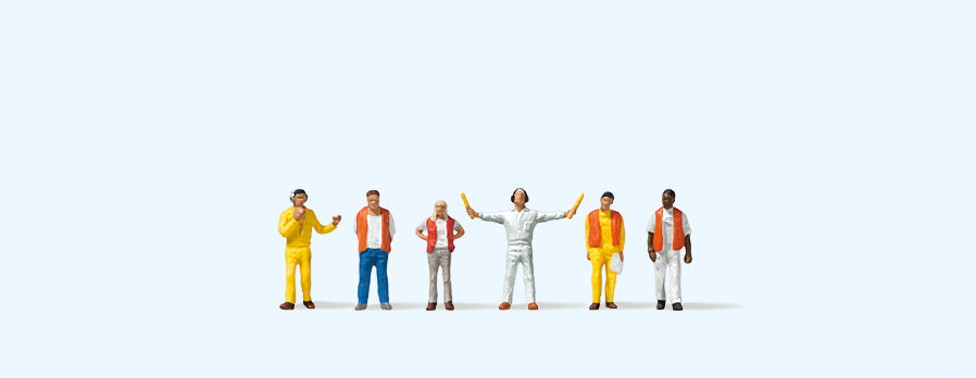 Preiser Airport Personnel (6) Figure Set PR80914