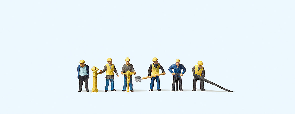 Preiser Track Maintenance Crew (6) Figure Set PR88513
