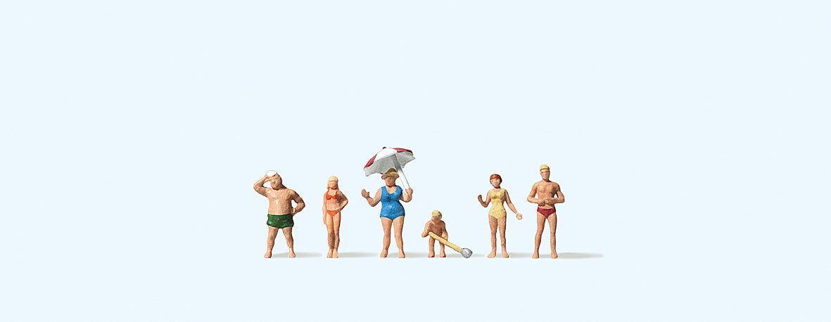 Preiser Family Krause at the Beach (6) Figure Set PR88524