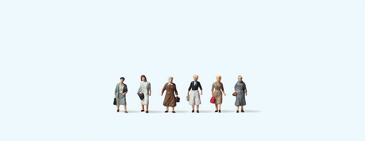 Preiser Female Commuters (6) Figure Set PR88531