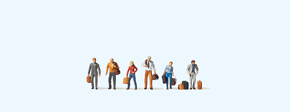 Preiser Travellers Walking (6) Figure Set PR88546