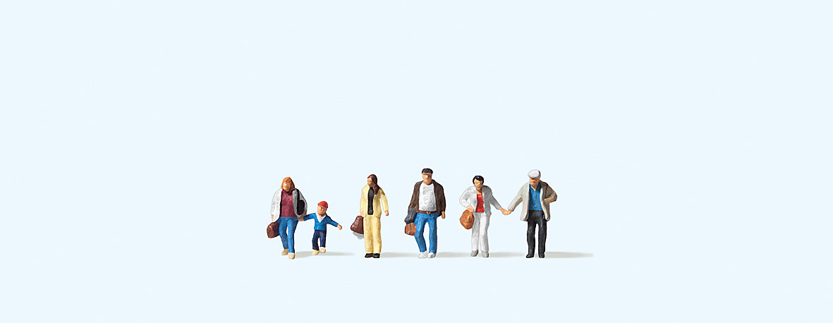 Preiser Travellers Walking (6) Figure Set PR88548