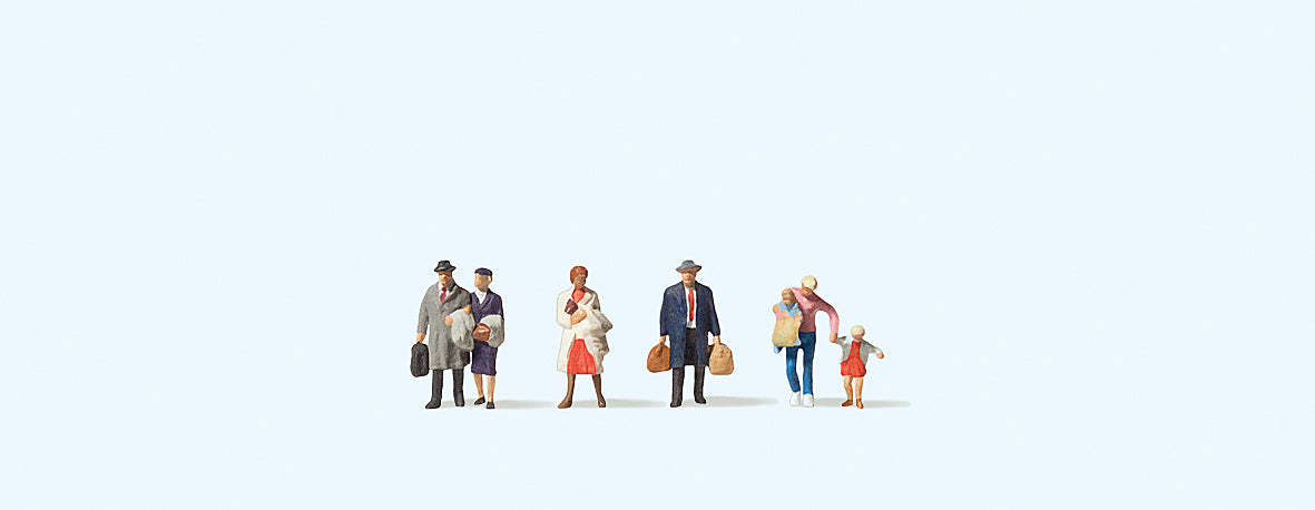 Preiser Travellers Walking (6) Figure Set PR88549