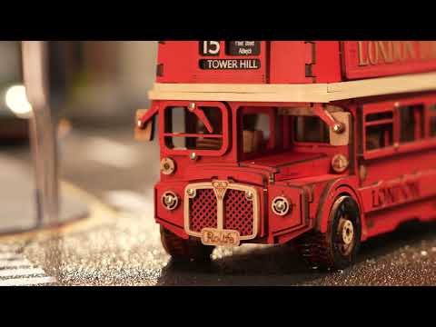 Rolife ROKR TGM02 3D Wooden Puzzle London Tour Bus