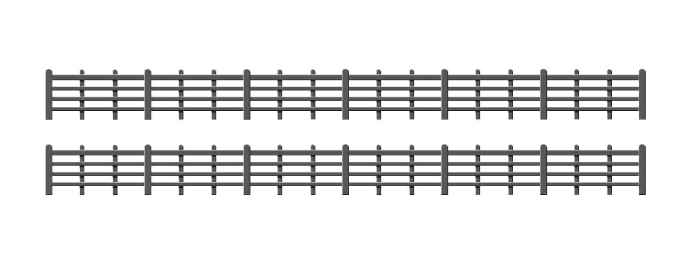 Ratio Lineside Fencing, Black 425