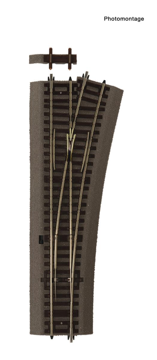 Roco Rocoline Ballasted (WR15) Right Hand Turnout 15 Degree RC42535