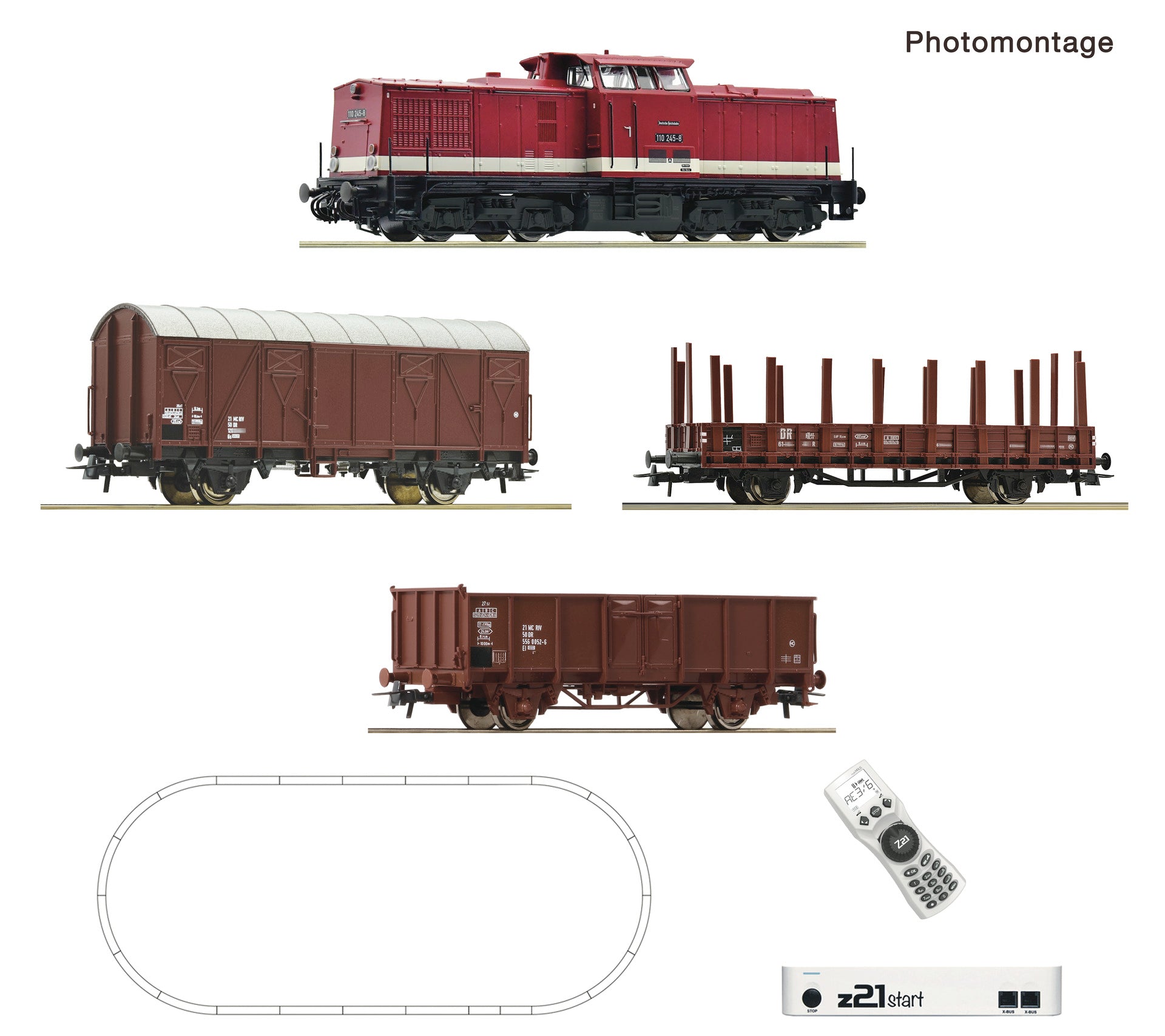 DR BR110 Diesel Freight Train Set IV (DCC-Fitted)